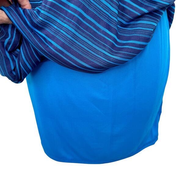 Lauren Conrad Womens Blue Striped Racerback Maxi Dress Size Small Casual Resort - Picture 9 of 12